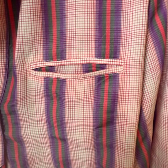 Pre-Loved Smythe Pink, Purple & Grey Striped Tunic Shirt - Size Large - Picture 4 of 8